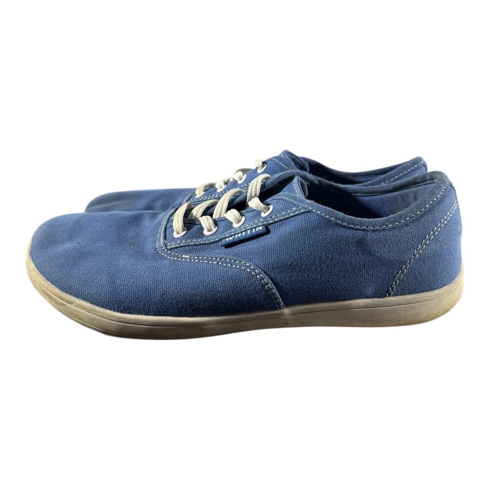 WHITIN Minimalist Barefoot Blue Canvas Sneakers Size 42 US 9.5 Men’s - Picture 5 of 9